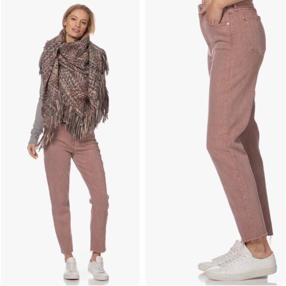 rag & bone Nina High Rise Ankle Cigarette Straight Leg Jeans in Light Plum sz 29 - Picture 1 of 12